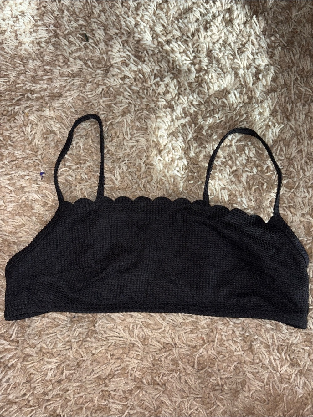 Aerie Scalloped Bandeau Bikini Top